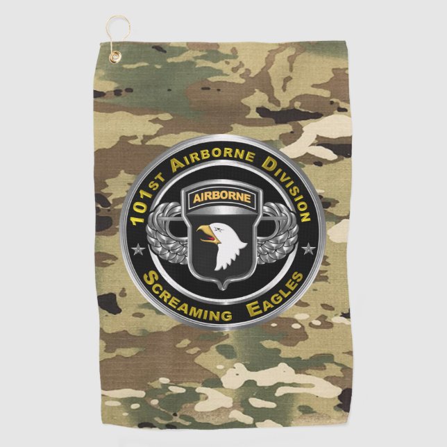 101st  Airborne Division  Golf Towel (Front)