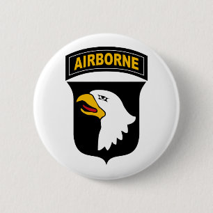 101st Airborne Division Military Veteran 2 Inch Round Button