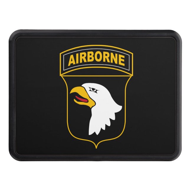 101st Airborne Division Military Veteran Trailer Hitch Cover (Front)
