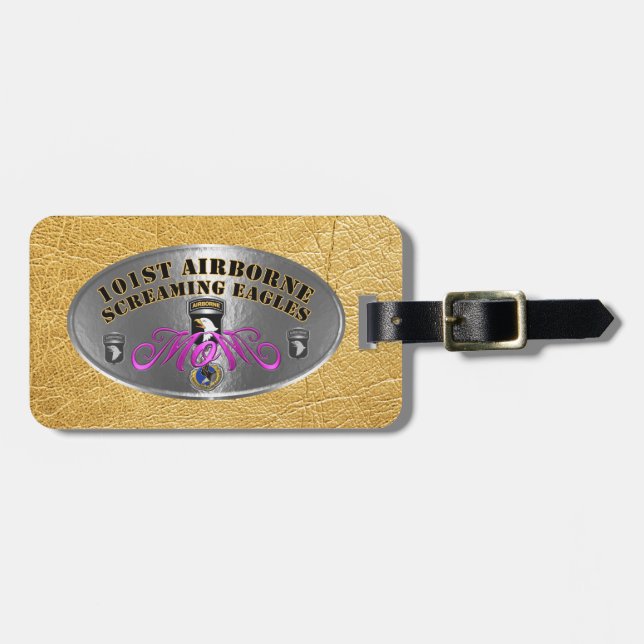 101st Airborne Division Mom Luggage Tag (Front Horizontal)