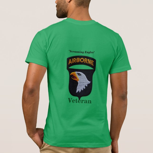 101st airborne division patch screaming eagles T-Shirt (Back)