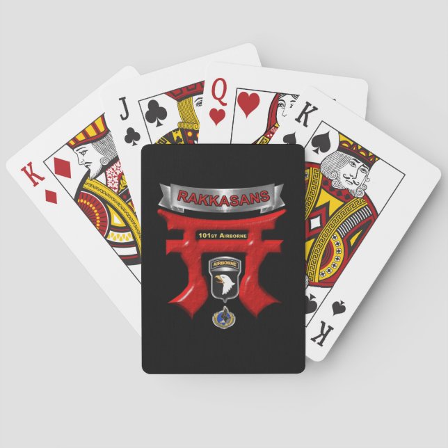 101st Airborne Division Rakkasans Playing Cards (Back)
