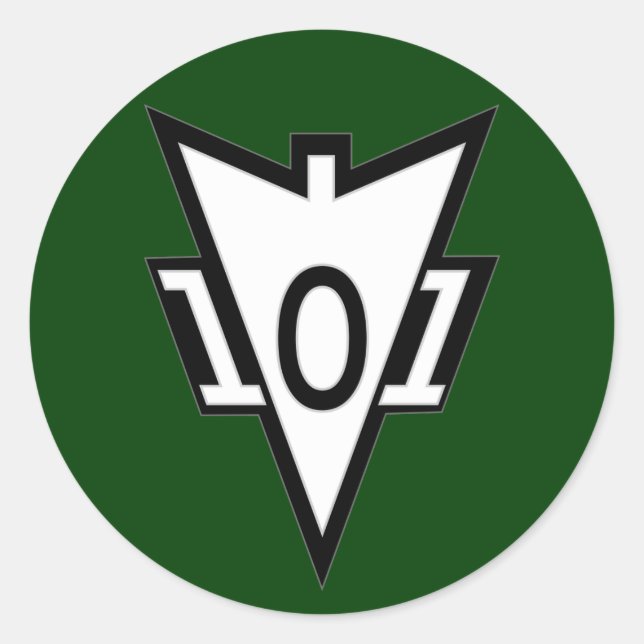 101st Airborne Division Recondo pocket patch 2 Classic Round Sticker (Front)