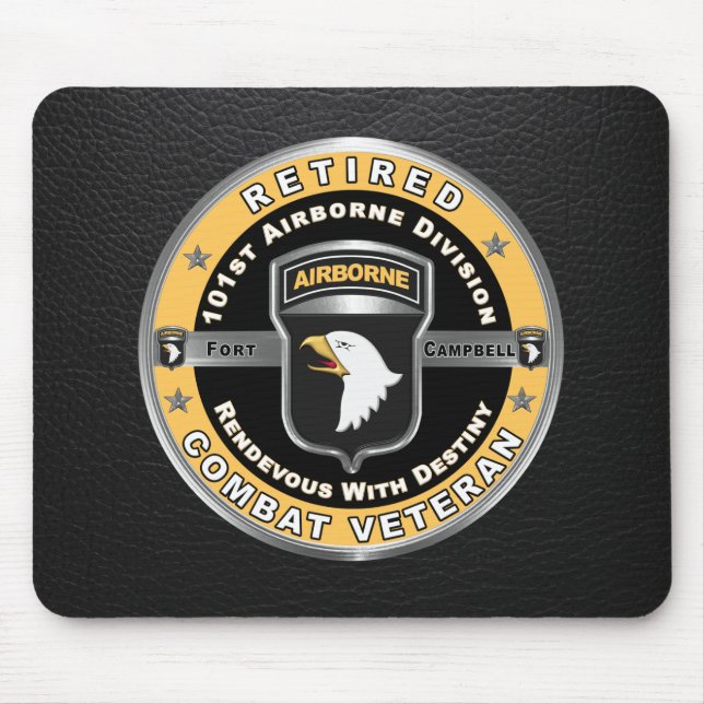 101st Airborne Division Retired Veteran Mouse Pad (Front)