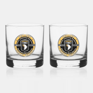101st Airborne Division Retired Whiskey Glass