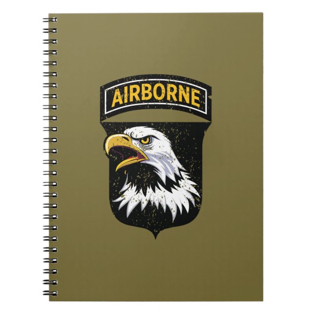 101st Airborne Division "Screaming Eagles" Grunge Notebook (Front)