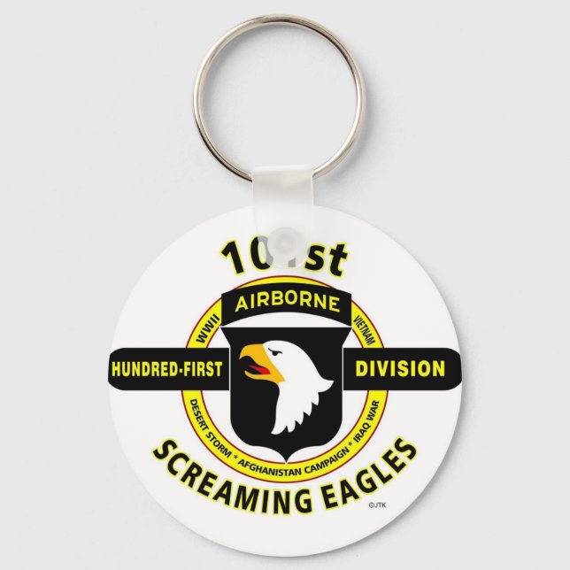 101ST AIRBORNE DIVISION "SCREAMING EAGLES" KEYCHAIN (Front)