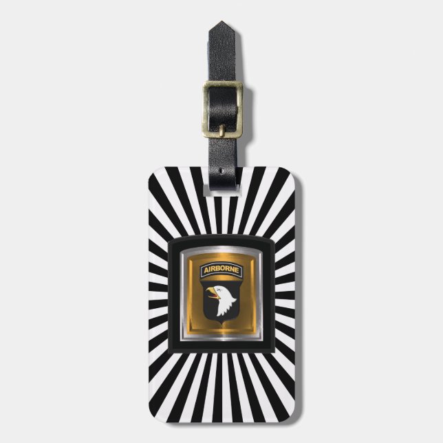101st Airborne Division “Screaming Eagles” Luggage Tag (Front Vertical)