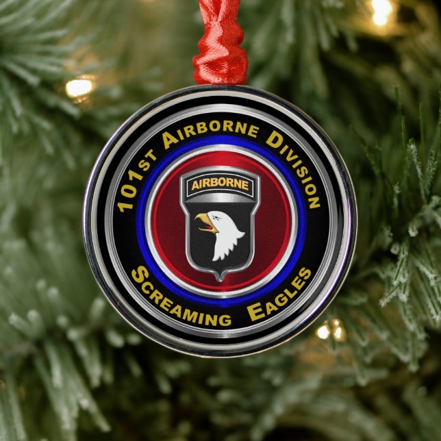 101st Airborne Division Screaming Eagles Metal Ornament (Tree)