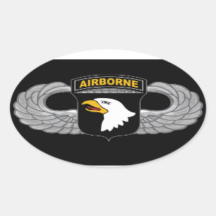 101st Airborne Division "Screaming Eagles" Oval Sticker