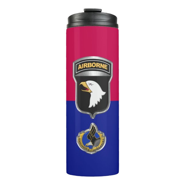 101st Airborne Division Screaming Eagles Patch Thermal Tumbler (Front)
