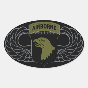 101st Airborne Division "Screaming Eagles" SUBDUED Oval Sticker