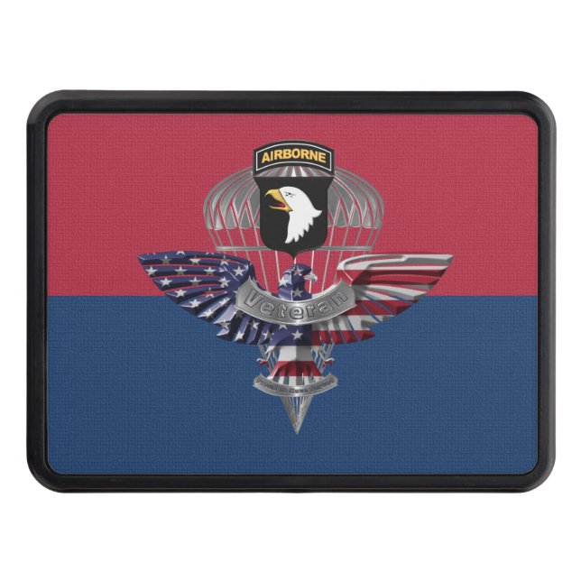 101st Airborne Division “Screaming Eagles” Veteran Trailer Hitch Cover (Front)