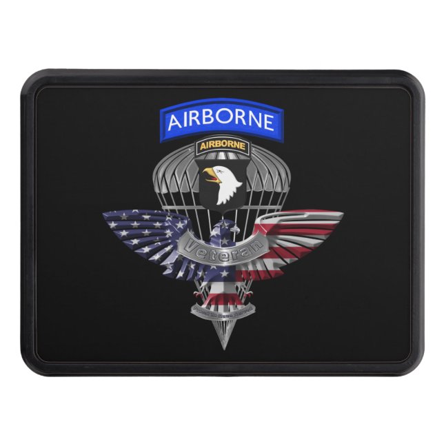101st Airborne Division “Screaming Eagles” Veteran Trailer Hitch Cover (Front)