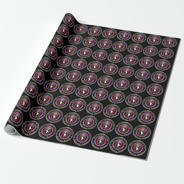 101st Airborne Division-Screaming Eagles Wrapping Paper (Unrolled)