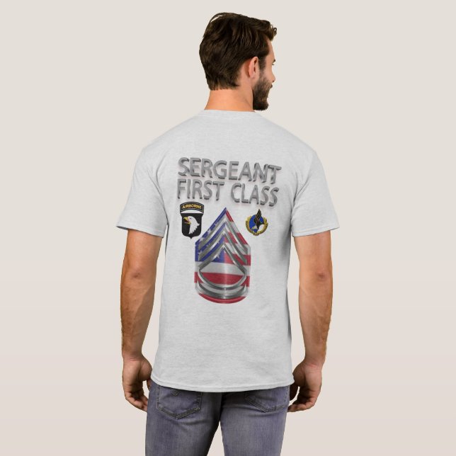 101st Airborne Division Sergeant First Class T-Shirt (Back Full)
