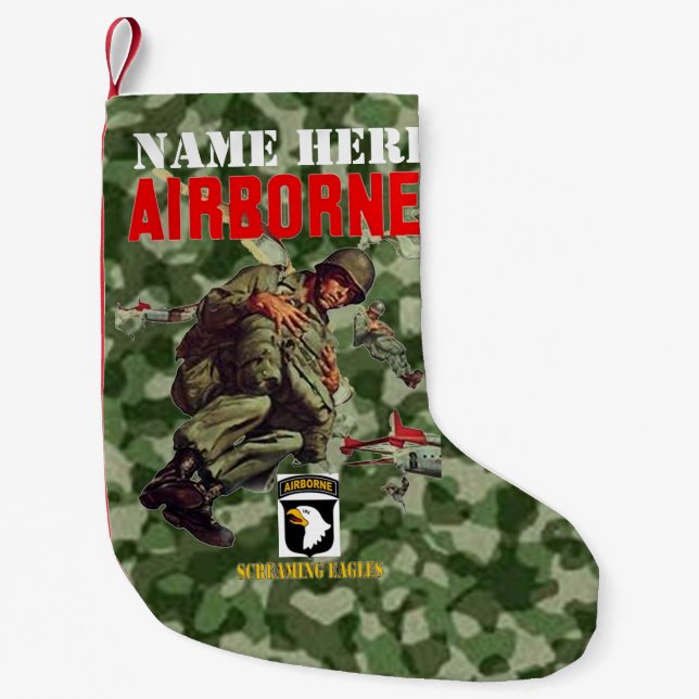 101st Airborne Division Small Christmas Stocking (Front)
