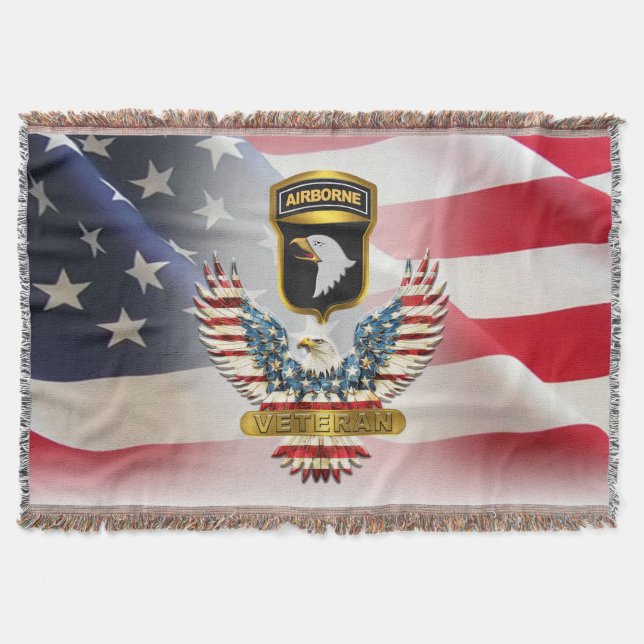 101st Airborne Division  Throw Blanket (Front)