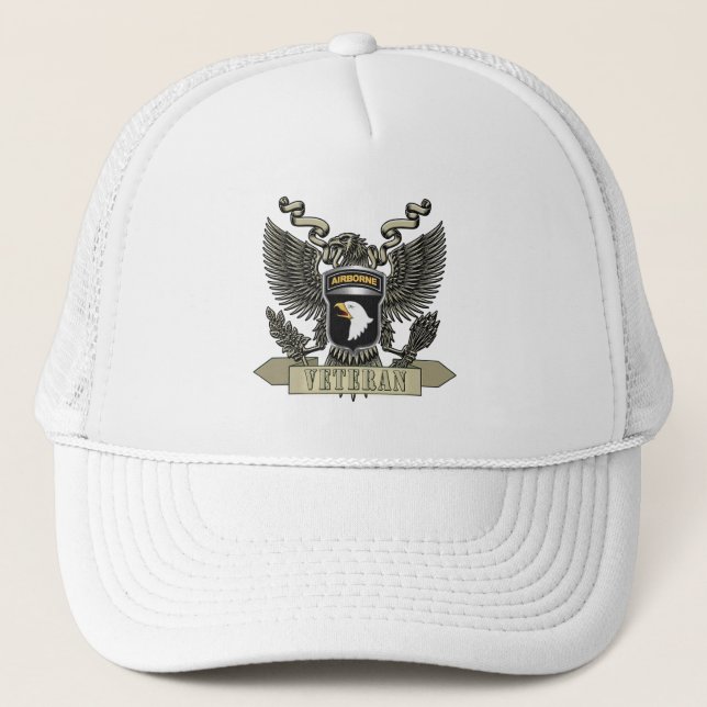 101st Airborne Division Veteran Trucker Hat (Front)