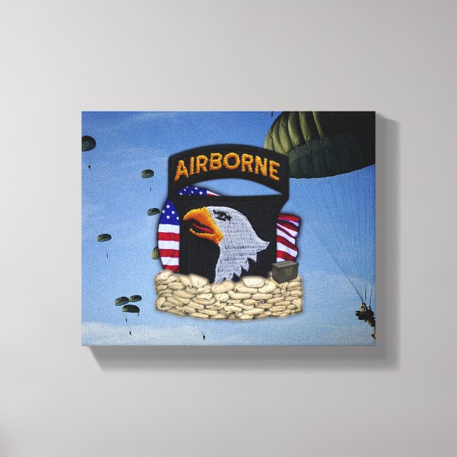 101st airborne division veterans vets gulf war canvas print (Front)
