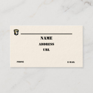 101st Airborne Division vets patch business Card