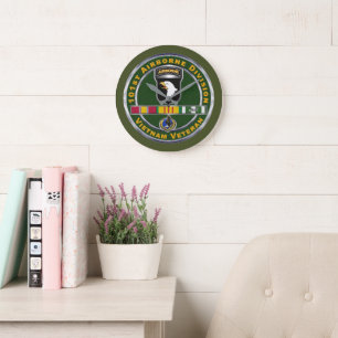 101st Airborne Division Vietnam Veteran Large Clock