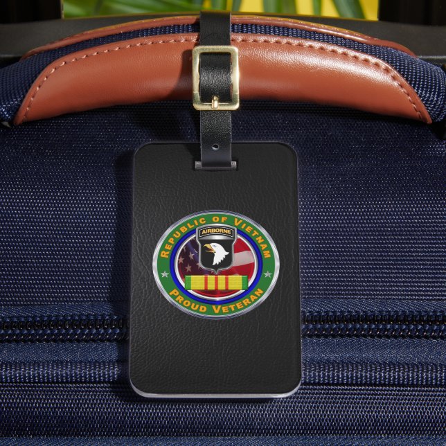 101st Airborne Division Vietnam Veteran  Luggage Tag (Front Insitu 2)