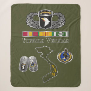 101st Airborne Division Vietnam Veteran Sherpa Blanket