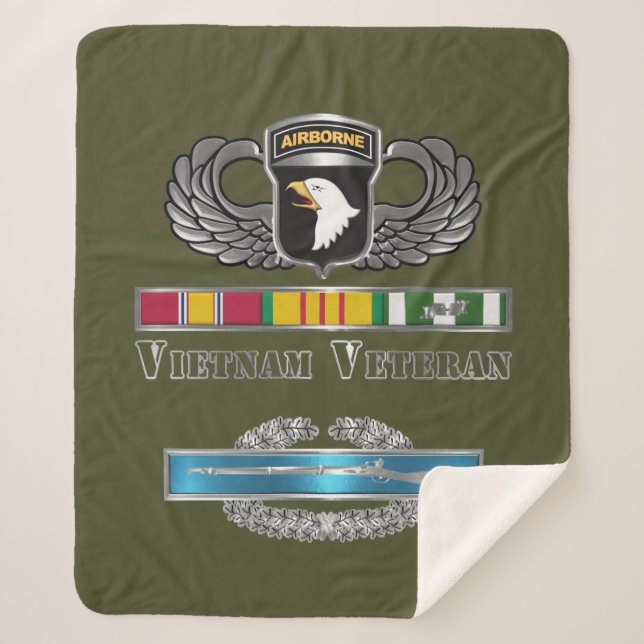 101st Airborne Division   Vietnam Veteran  Sherpa Blanket (Front)