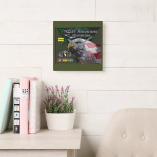 101st Airborne Division Vietnam Veteran Square Wall Clock