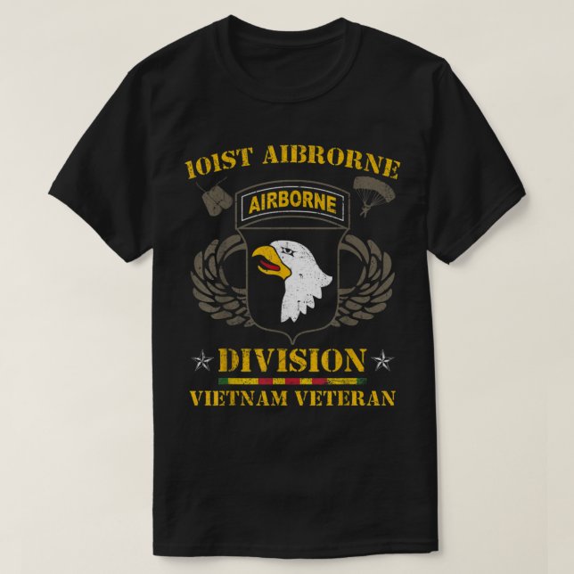 101st Airborne Division Vietnam Veteran Tshirt, Ve T-Shirt (Design Front)