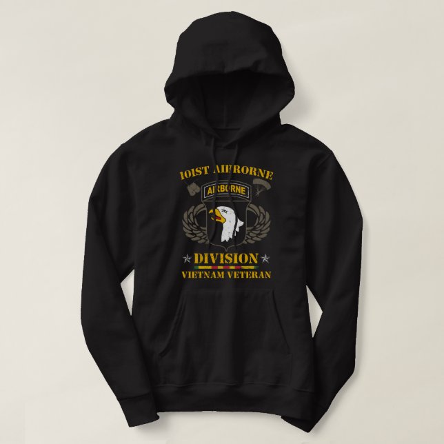 101st Airborne Division Vietnam Veteran, Veterans  Hoodie (Design Front)
