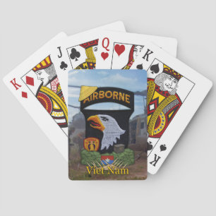 101st airborne division vietnam veterans poker Car Playing Cards