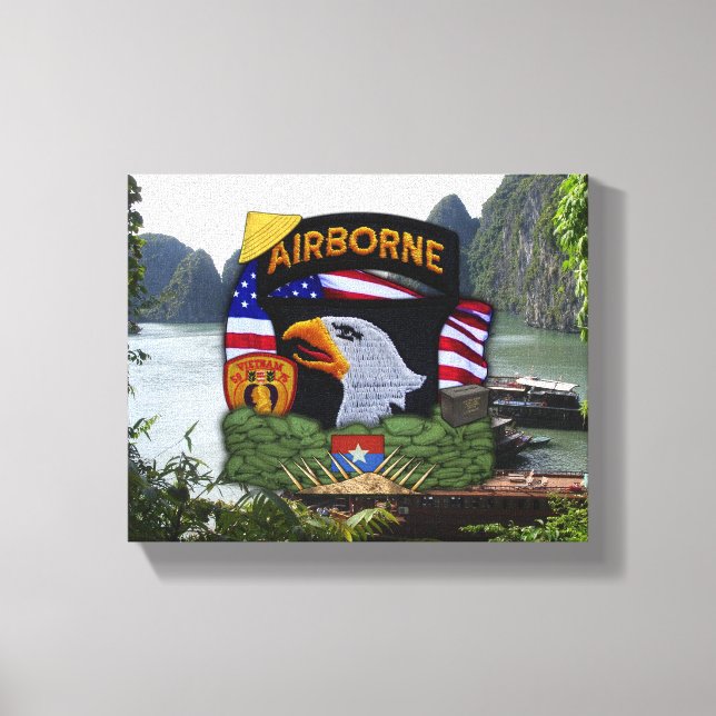 101st airborne division vietnam war veterans vets canvas print (Front)