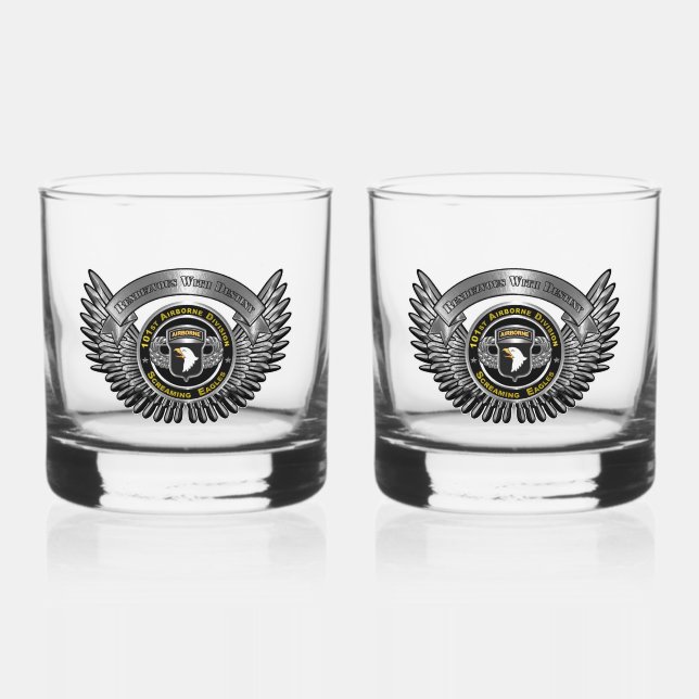 101st Airborne Division  Whiskey Glass (Front)