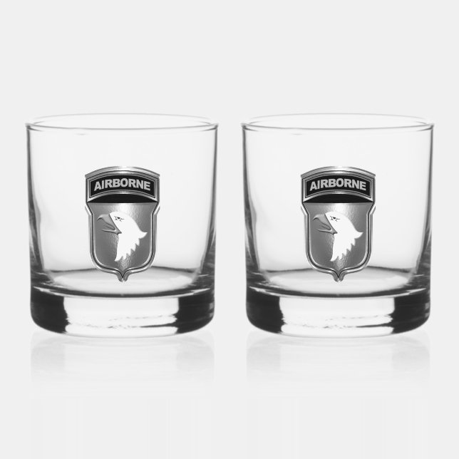 101st Airborne Division  Whiskey Glass (Front)
