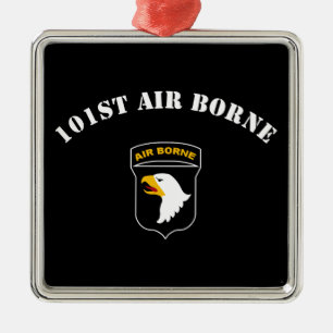 101st Airborne Insignia Metal Ornament