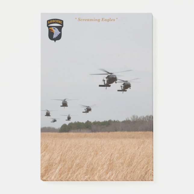 101st airborne screaming eagles fort campbell vets post-it notes (Front)