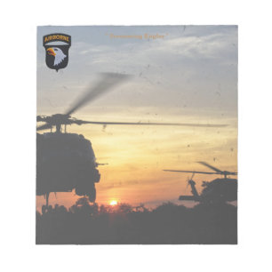 101st airborne screaming eagles veterans patch notepad