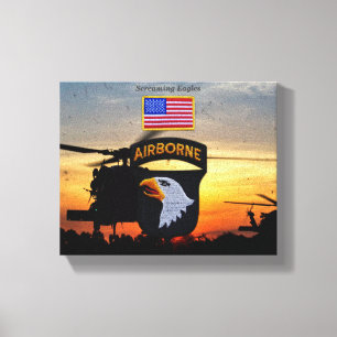 101st airborne screaming eagles veterans vets canvas print