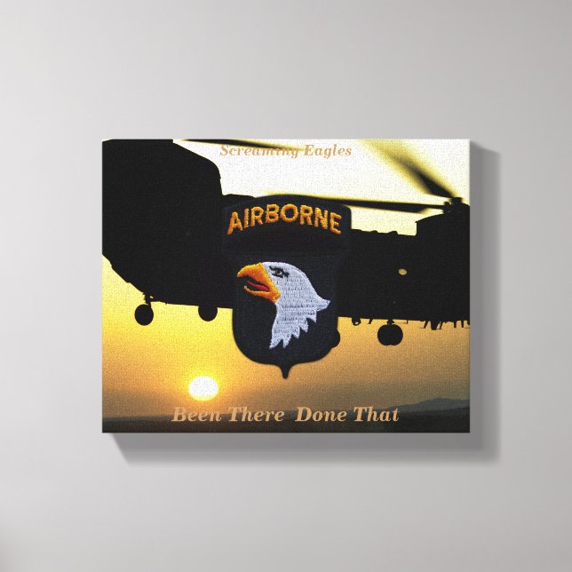 101st airborne screaming eagles veterans vets canvas print (Front)