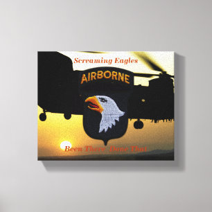 101st airborne screaming eagles veterans vets canvas print
