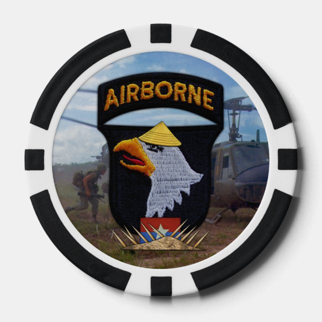 101st airborne screaming eagles vietnam nam war poker chips (Front)
