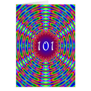 101st Birthday Abstract Trippy Swirls