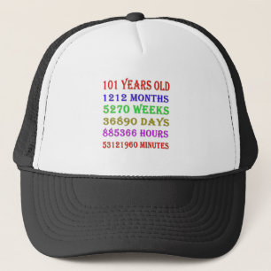 101st  Birthday Milestones Trucker Hat