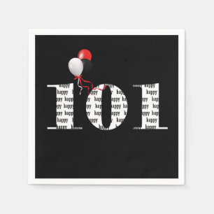 101st Birthday party balloons Napkin