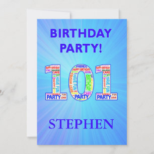101st Birthday Party Invitation Add a Name