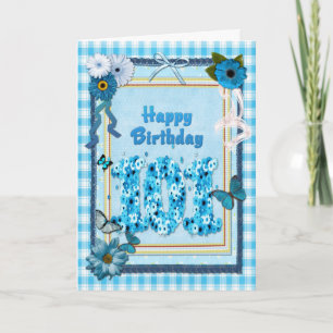 101st Birthday with a scrapbook effect Card