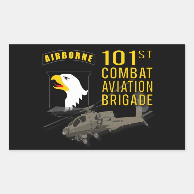 101st Combat Aviation - Apache Sticker (Front)