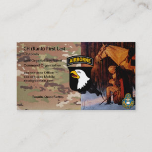 101st Division Chaplain Card
